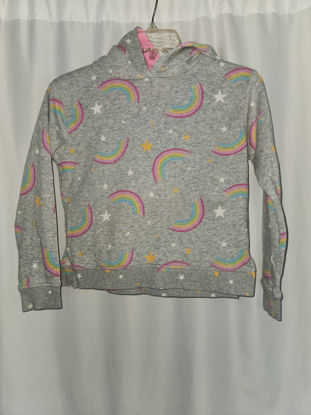 Falls Creek Gray Hoodie with Rainbow and Star Print #playful #cheerful #everyday